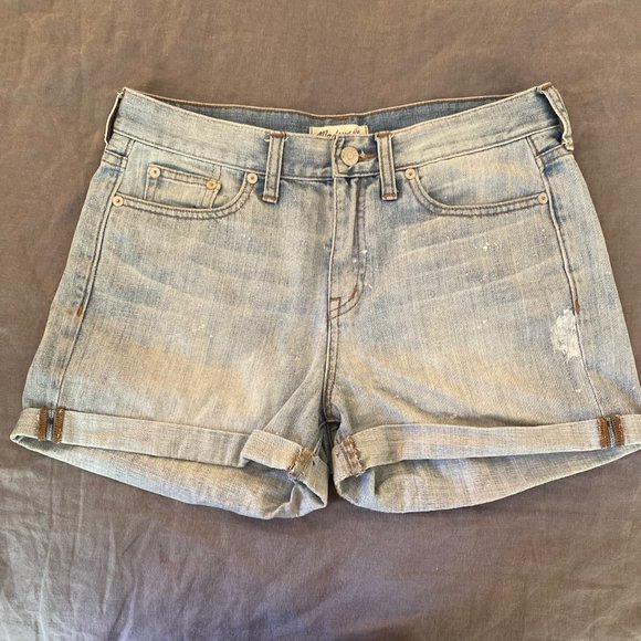 SOLD GUC Madewell Paint Splatter Denim Shorts - 27 - Picture 3 of 7